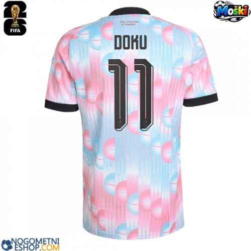 Moški Nogometni dresi Belgija Jeremy Doku #11 Gostujoči SP 2026 Kratek Rokav